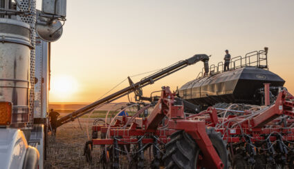 Preparing to subsurface band nitrogen.